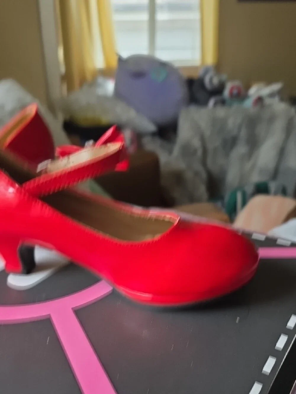 Link Red Patent Mary Jane Shoes with Bow Strap - Kids
